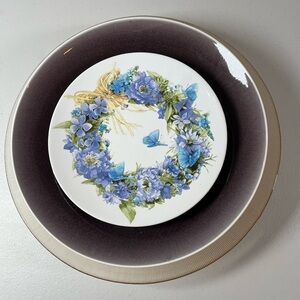 Purple glass Art Flower 12.5 inch Diameter